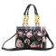 2016 Flower Print Chain Top Handle Cute Satchel lady handbag