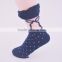 lady 200N see through fashion socks ruffle welt with see through material on a part of leg nylon socks