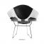 Leisure Cafe Chair Wood Legs Metal Wire Chair with Cushion