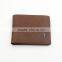 custom fashion brown genuine cow leather wallet for man