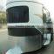 2 horses straight load trailer with horse fence