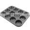 Carbo Steel Nonstick 12-Cup Regular Muffin Cupcake Baking Pan