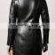 fashion Women's leather coats jackets washed leather overcoat