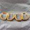Square Shape Leather Gold Color Metal Buckle for Handbags