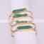 Fashion Gold Electroplated Brass Bangles, Natural Freshwater Pearl Gemstone Druzy Jewelry Bangles in Adjustable Size