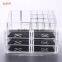 Mulit-size molding clear acrylic/ps makeup organizer cosmetic box with drawers