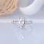 fashion 925 sterling silver ring heart shaped AAA zircon pave setting ring