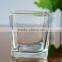 Clear square glass candle jar wholesale