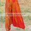Women Alladin Hippie Boho Harem Hmong Jumpsuit Ginnie Yoga Baggy Pants Trousers Fisherman Pants Feather Thai Art Print