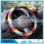 Stretchy grip swift black car steering wheel cover