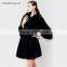 factory directly sale women black fur coat mink for winter