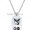Women Men stainless steel smooth Pokemon Go cartoon character pendant bead chain necklace
