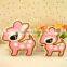 custom made lovely deer embroidery chenille patches