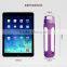 2016 Color sports glass foldable water bottle with silicone sleeve 550ml
