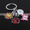 High quality zinc alloy key chain with painting, lovely animals charms keychain, fashion charms keychain wholesale