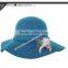 New Hot Product for 2014 Fashion Women Promotional Party Felt Hat Wide Brim With Fur