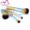 Factory directly oval makeup brush 4 pcs bamboo brush set