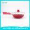 22CM Red Nonstick Ceramic Coating Aluminum Wok Pan With Lid