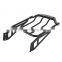 Chrome /Black Air Wing Two-Up Luggage Rack For Softail Fat Boy Night Train 06-17