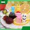 eco plastic kid tableware cartoon animal fruit fork set