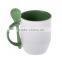 Sublimation Blanks Printable Mug with Spoon Sublimation White Mug (M-SF)