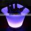 PE portable ice cooler champagne RGB color changing cordless rechargeable led ice bucket light