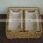 Small durable handicraft natural seagrass basket with handle