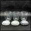 Chinese Supplier Small Round Glass Candle Holder With Marble Lid 90ml