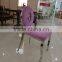 Luxury stainless steel Wedding Chair Pink Color Funiture