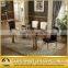 rose golden stainless steel dining table with crystal decoration