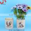 New design with non woven fabric cover glass cup planter, Nursery Pot