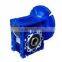 RV75 worm gear aluminium alloy motor reducer with hollow shaft