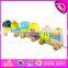 Funny play wooden magnetic train pull toy for kids,Children Toy Train Educational Pull Cart Wooden Block Train W05C022