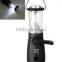 4 LED Rechargeable Lantern Camping Fishing Torch Lamp Hand Crank Tent Light NEW