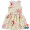Hot Sell Children Flower Pattern Designs Baby Girl Sleeveless Party Dress Frock Design For Girls