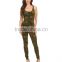 Womens Scoop Neck Stretch Cotton One Piece Slim Fit Jumpsuits Vacation Clubwear Sexy Custom Printed Bodysuits For Adult