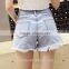 Wholesale summer europe style women fashion jeans short pants high waist denim shorts