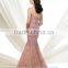 new fashion full lace mermaid sleeveless boat neck simple bridal dresses