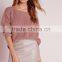 China OEM Winter Autumn Pullover Wide Neck Sweater Women Cashmere Ladies Jumpers Off Shoulder Jumper Pink