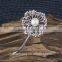 Fashion natural pearl inlay zircon shawl brooch buckle
