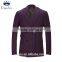 Daynoliao 2016 fashion design men wear vertical stripe half lining purple latest men blazer designs