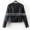 Runwaylover EY1002C High Quality Short PU Leather Jacket Women 2016
