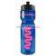 USA Made 28 oz Transparent Sports Bottle With Push And Pull Lid - BPA/BPS-free, FDA compliant and comes with your logo