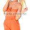 Comfortable Fit Strapless Cotton Playsuit Simple Jumpsuit With Size Pockets