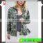 Hot Sale New Design Women Military Jacket Wholesale Lady Printed Jeans Camo Denim Jacket With Frill Hem