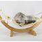 wooden Cat hammock with cushion soft pet bed durable