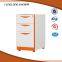 Fenglong High Quality 3 Drawers Mobile Steel Pedestal Cabinets