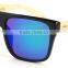 High Quality Cheap Bamboo Sunglasses PC Frame Mirror Lenses Sunglasses WPB1037