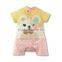 cartoon design 7 colors short sleeve 100% cotton baby romper