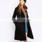 Ladies long coat design oversized notch lapels ladies winter long coats